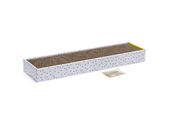 Beeztees Kedi Karton Tırmalama Kutusu ve Kediotu, 47x12,5x4,5cm - Image 1