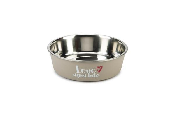 Beeztees Köpek Mama Su Kabı, Paslanmaz Çelik, Gri, 17cm, 750ml - Image 1