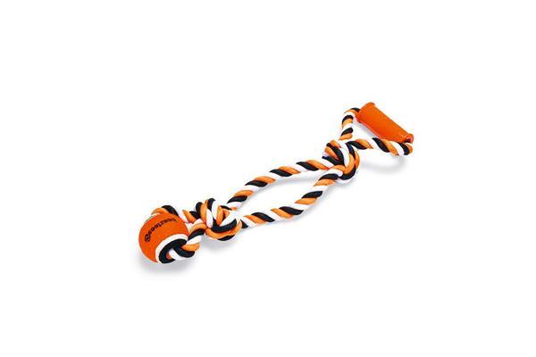 Beeztees Köpek Oyuncağı, Diş İpi Ucunda Tenis Topu, TPR Tutamaçlı, 50x13,5x6,3cm - Image 1