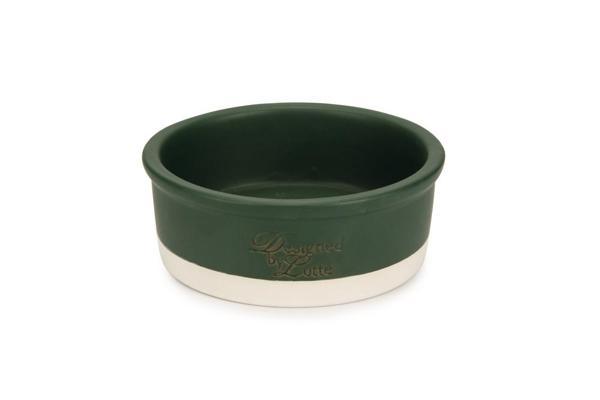 Beeztees DBL Köpek Mama Su Kabı, Seramik, Mat Yeşil, 16cm, 350ml - Image 1