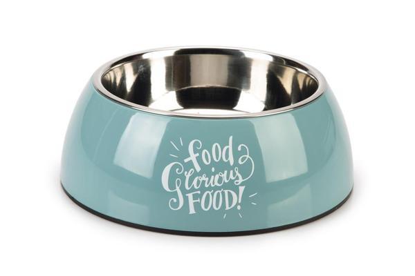 Beeztees Köpek Mama Su Kabı, Paslanmaz Çelik, Turkuaz, 22cm, 700ml - Image 1