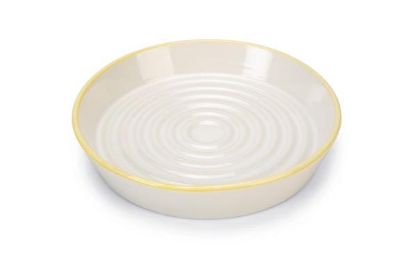Beeztees Yavru Kedi Mama Su Kabı, Seramik, Gri Sarı, 17,5cmx3,5cm - Image 1