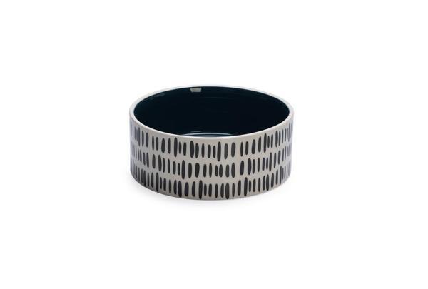 Beeztees Köpek Mama Su Kabı, Seramik, Yeşil Beyaz, 18cm, 1200ml - Image 1