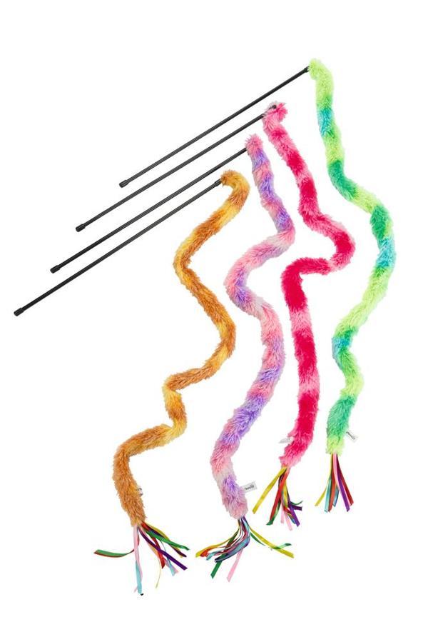 Beeztees Kedi Oltası, Komple Tüylü Peluş-100cm, Kurdelalar Uc, Çeşitli Renklerde, 50cm - Image 1