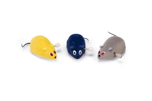 Beeztees Kedi Oyuncağı, Kurmalı Fare, Çeşitli Renklerde, 6,5x5x3cm - Image 1