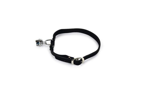 Beeztees Kedi Boyun Tasması, Süet, Siyah, 24-29cm - Image 1