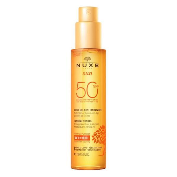 Nuxe Sun Huile SPF50 Bronzlaştırıcı Yüz Ve Vücut Yağı 150ml - Image 1