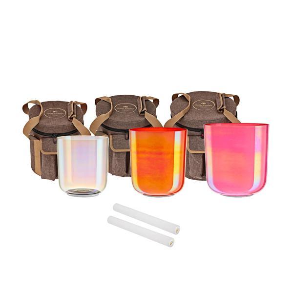 Meinl Sonic Energy 3-Parça Essence Crystal Singing Bowl Set (E4 / C4 / G3, 440 Hz) - Image 1