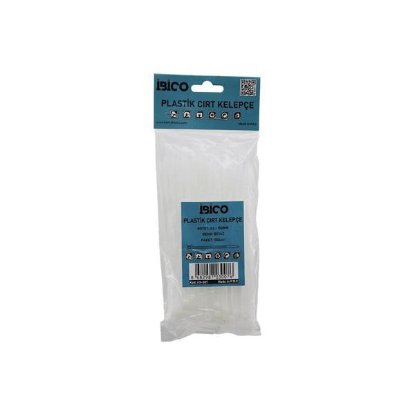 BEYAZ   3.6X150MM  PLASTİK CIRT KELEPÇE  100PCS (2818) - Image 1