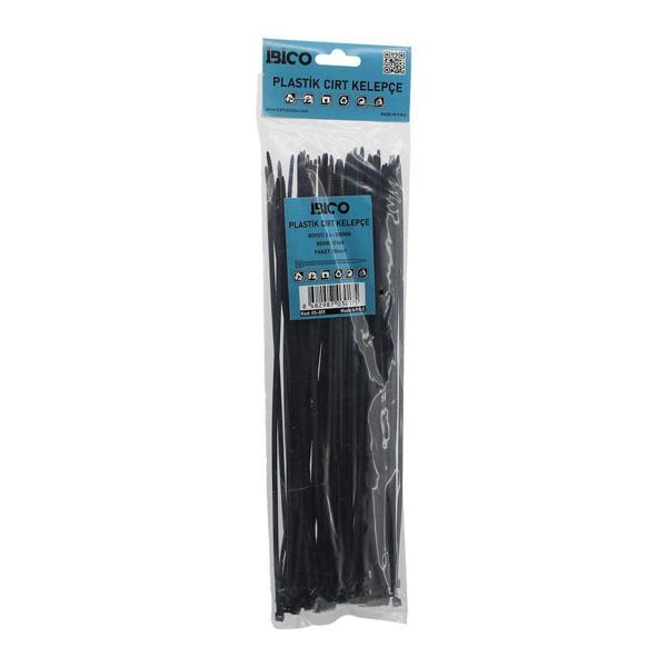 SİYAH   3.6X300MM  PLASTİK CIRT KELEPÇE  100PCS (2818) - Image 1