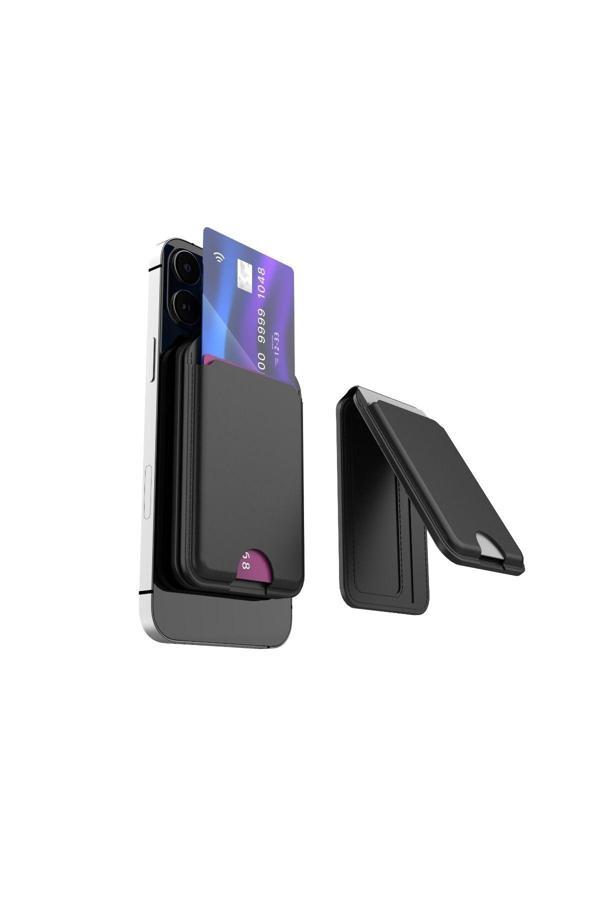 Xenon Smart Magsafe Cüzdan Akıllı Mıknatıslı Takip Edilebilir Manyetik Cüzdan Siri Bluetooth Uyumlu Iphone Stand - Image 1