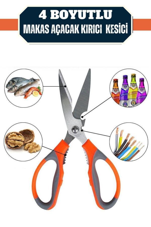 Findit Mutfak Makası Açacak Kırıcı Kesici Kuhn 4 Boyutlu - Image 1