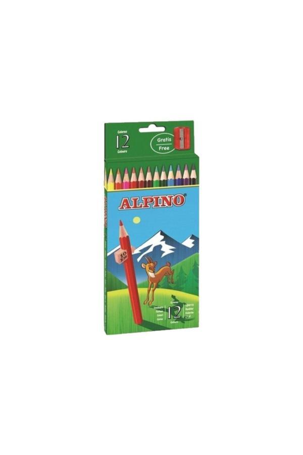 Alpıno Alpino Boya Kalemi 12 Renk Klasik Uzun - Image 1