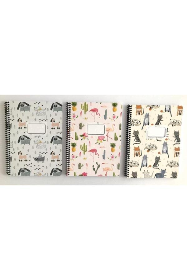  Keskin Color Pets 16,5X22,5 80 Yaprak Kareli Karton Kapak Defter (1 Adet) - Image 1