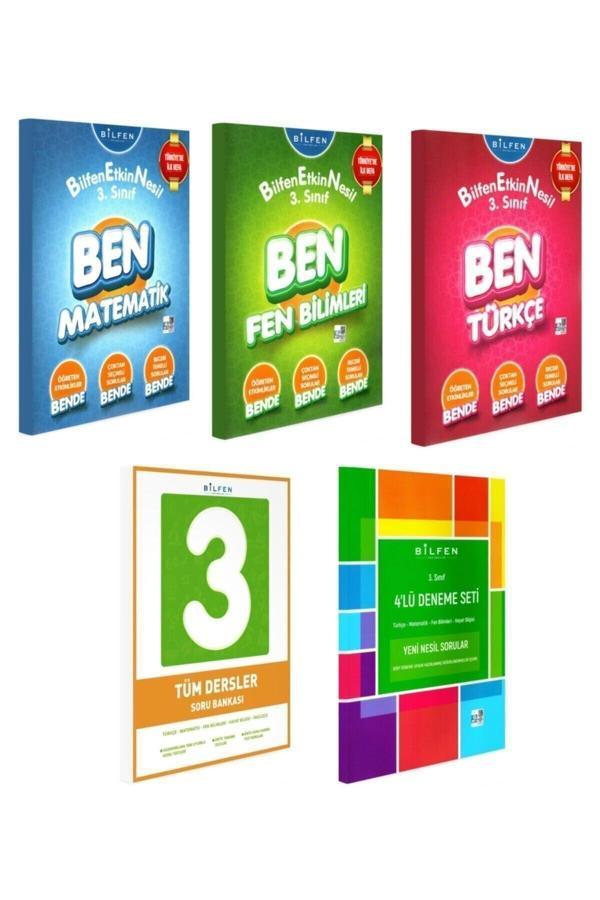 Bilfen Yayıncılık Bilfen 3. Sınıf Ben Matematik Türkçe Fen Etkin Nesil + Tüm Dersler + Deneme Seti 5 Kitap - Bilfen Yayınları - Image 1