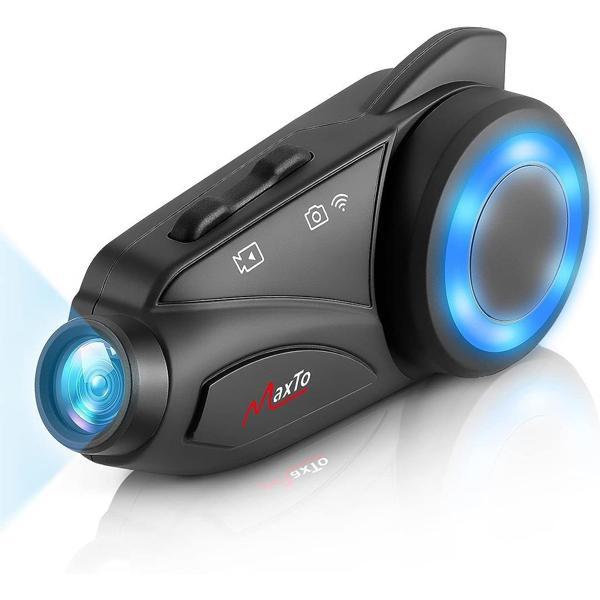 Ayt Powermaster Maxto M3 Motosiklet Bluetooth Intercom Kulaklık Motosiklet Kask Kamerası Cep Telefonu Konuşma Özellikli - Image 1