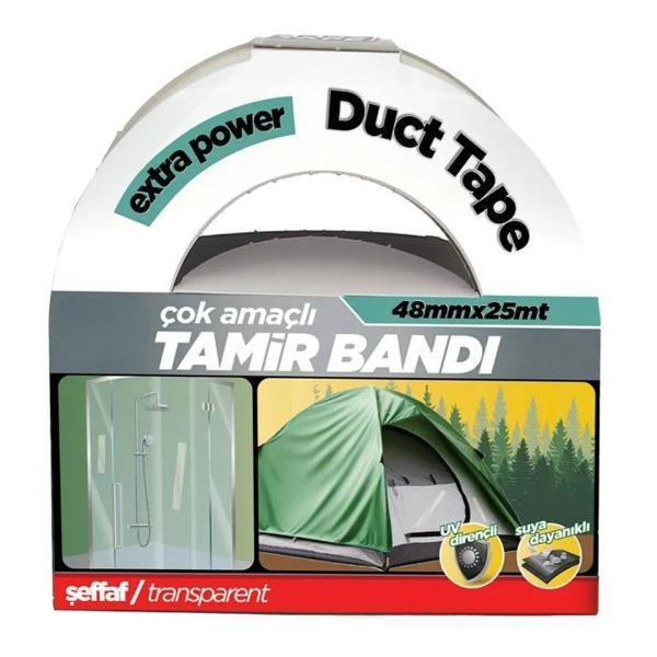 Çok Amaçlı Suya Dayanıklı Tamir Bandı Şeffaf 48mm*25m - Image 1