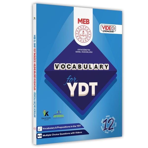 2025 YDT MEBİ İngilizce 12.Sınıf Vocabulary (Kelime Bilgisi) Soru Bankası Kitabı Video Çözümlü - İnformal Yayınları - Image 1