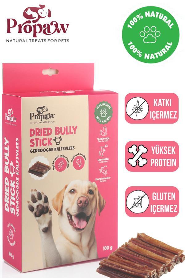 Kurutulmuş Dana Kamış Çiğnemelik Köpek Ödül Maması %100 Doğal Tüm Irklar İçin Yüksek Protein 100 g - Image 1