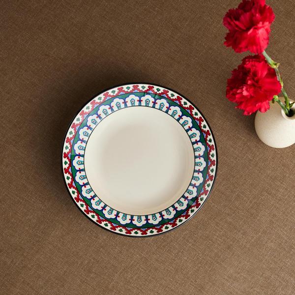 Karaca x Ömür Akkor İznik Çini Çukur Tabak 23 cm - Image 1