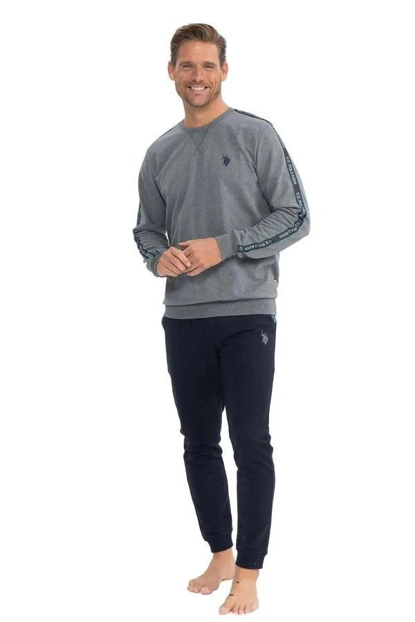 U.S. Polo Assn. Erkek Uzun Kollu Kol Detaylı Pijama Takımı - Image 1