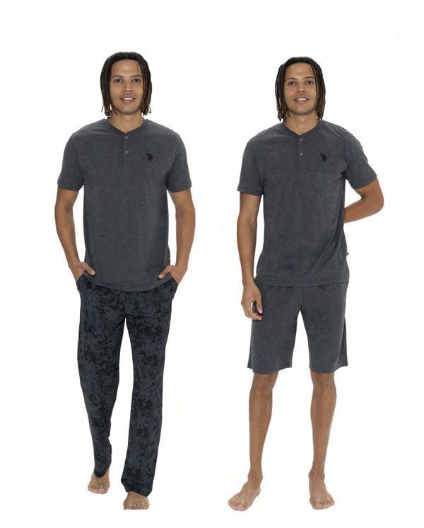 U.S. Polo Assn. Erkek 3'lü Düğmeli Pijama Takımı - Image 1