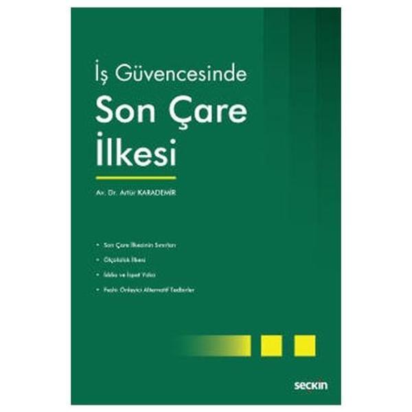 İş Güvencesinde Son Çare İlkesi Artür Karademir 3 2021/07 - Seçkin Yayıncılık - Image 1