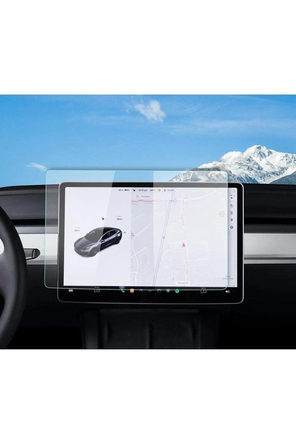 Zdn Case Tesla Model Y Uyumlu 15 İnç Multimedya Navigasyon Nano Ekran Koruyucu - Image 1