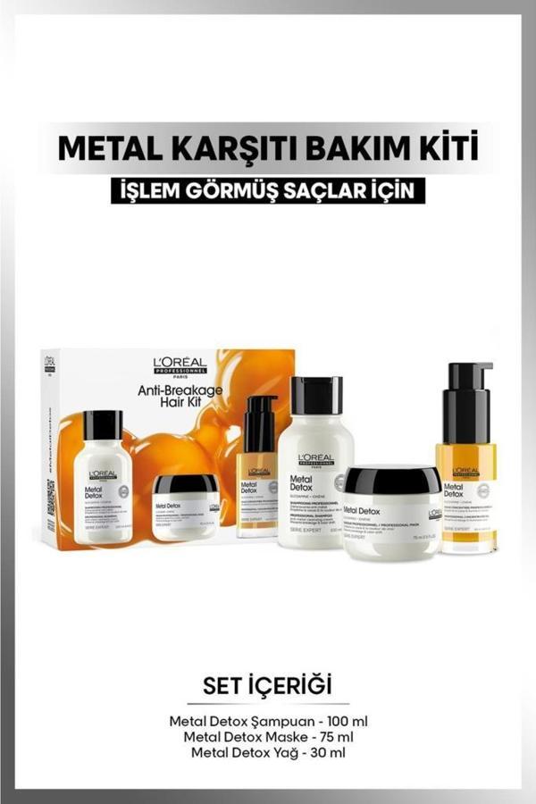 Loreal Professionnel Serie Expert Metal Detox Mini Duo Kit 100+75+30 ML - Image 1