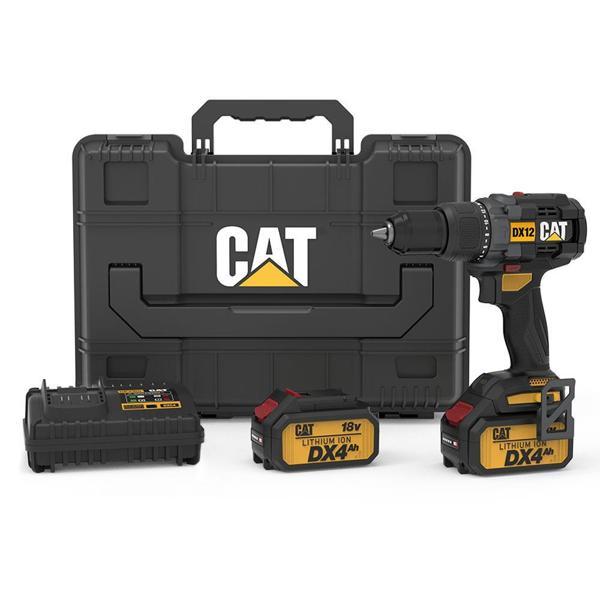 CAT DX12.2 18Volt/4.0Ah Li-ion Çift Akülü Kömürsüz Profesyonel Şarjlı Darbeli Matkap - Image 1