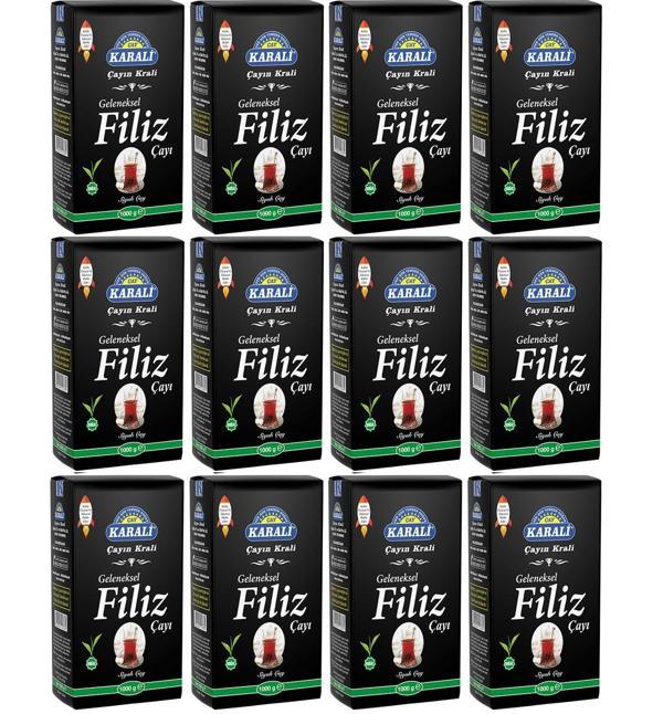 Karali Geleneksel Filiz Siyah Çay 12x1 Kg - Image 1