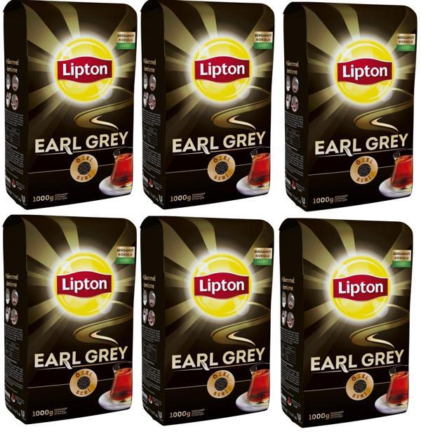 Lipton Earl Grey Bergamot Aromalı Siyah Çay 1000 gr (6 Paket) - Image 1