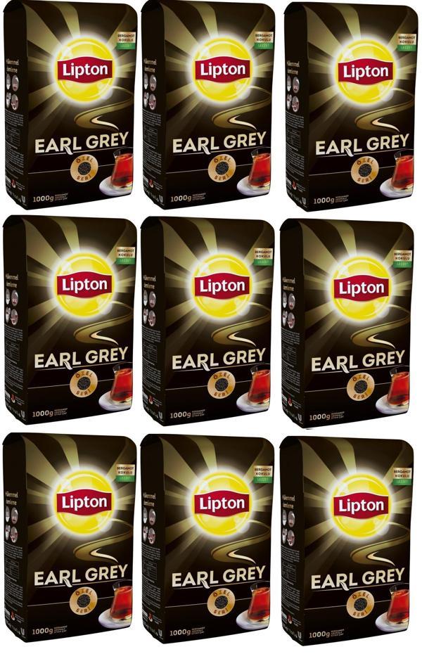 Lipton Earl Grey Bergamot Aromalı Siyah Çay 1000 gr (9 Paket) - Image 1