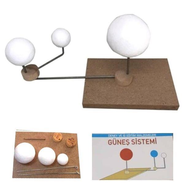 Güneş Dünya Ve Ay Modeli 2 ADET Okul Ders Ve Deney Seti - Image 1