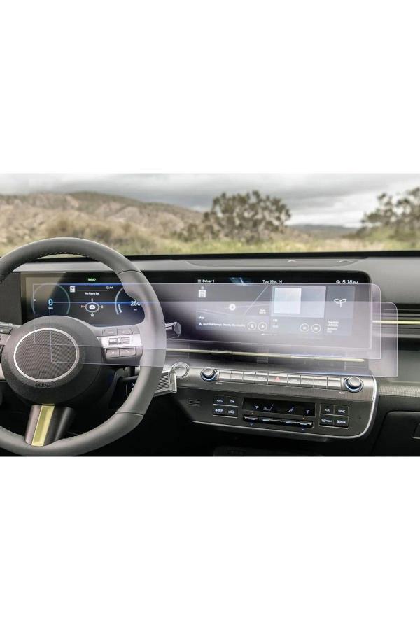 Zdn Case Hyundai Kona 2024 Gösterge Panel Ve Bilgi Ekranı Uyumlu 9H Nano Ekran Koruyucu - Image 1