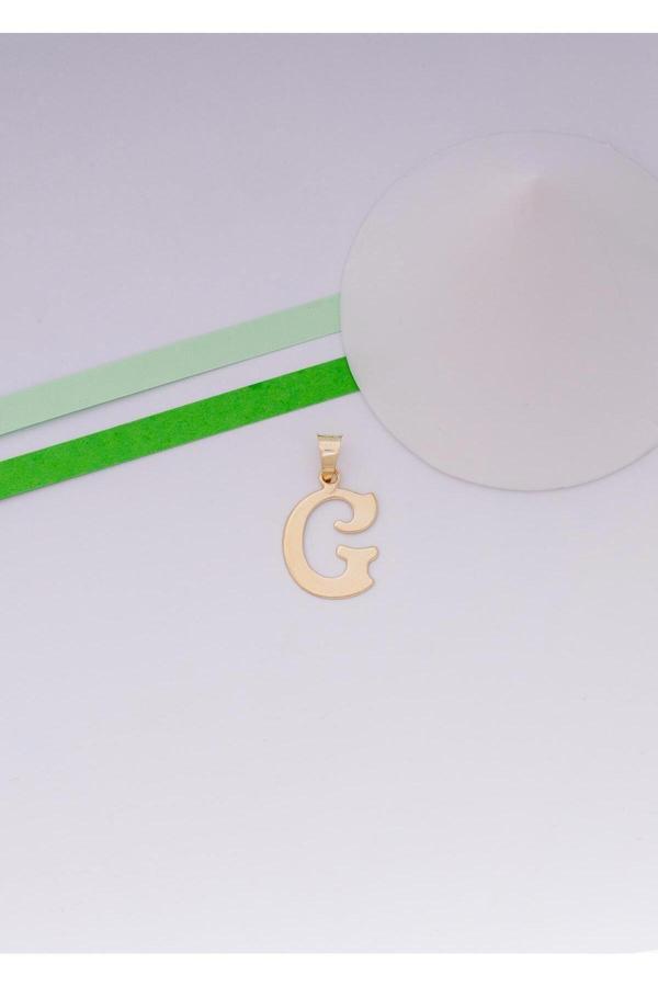 14 Ayar Altın G Harf Şirin Kolye Ucu - Image 1