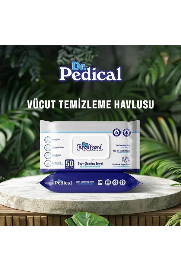 Dr.Pedical Vücut Temizleme Havlusu 50'li 6 Paket 300 Adet Havlu - Image 1