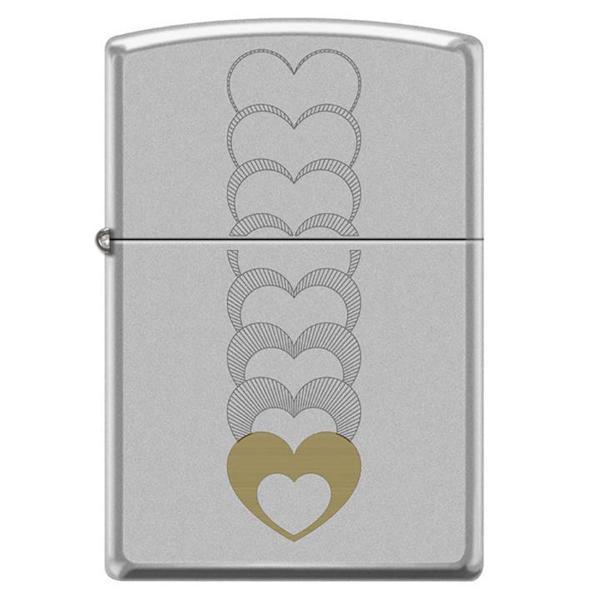 Zippo 205-115794 Heart Pattern Design Çakmak - Image 1