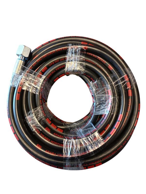 TAM HİDROLİK 20 METRE 5/16" SEL Marka Yüksek Basınç Araba Yıkama Hortumu 1/2" DÜZ Rekorlu - Image 1