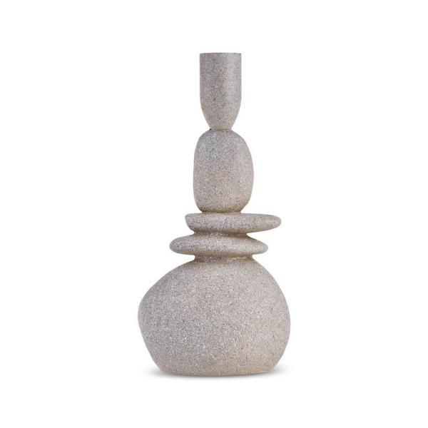 Karaca Alba Taş Şamdan Bej 9x7,5x23,5 cm - Image 1