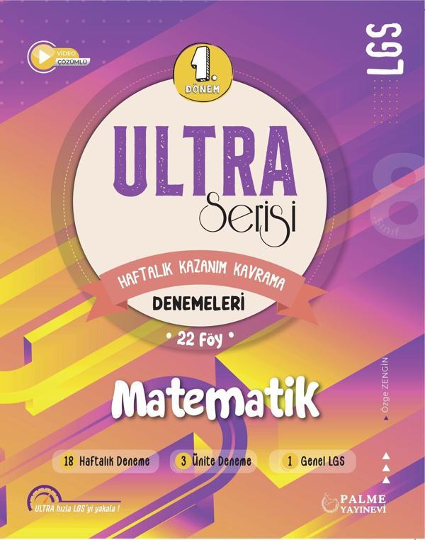 Ultra Serisi Lgs 1. Dönem Matematik Denemeleri Komisyon 2023 - Palme Yayınları - Image 1