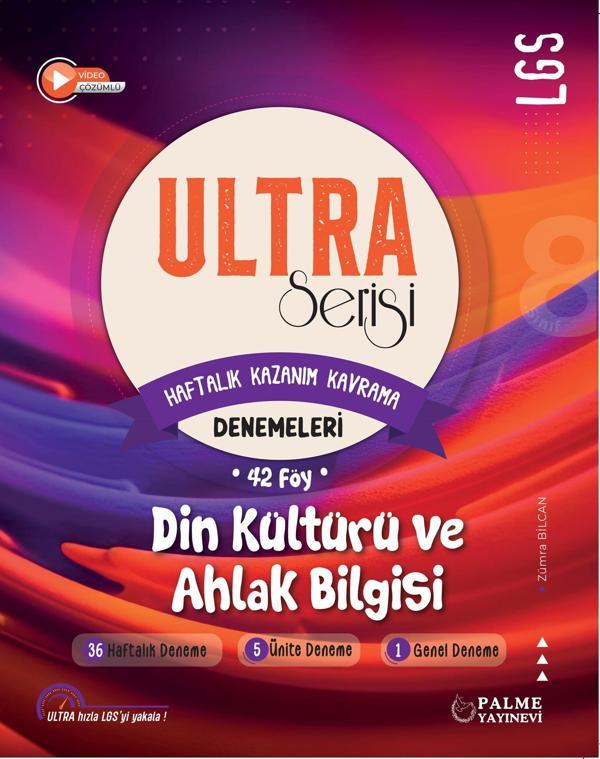 Ultra Serisi Lgs Din Kültürü ve Ahlak Bilgisi Denemeleri (Haftalık Kazanım Kavrama) 42 Föy Zümra Bilcan - Palme Yayınları - Image 1
