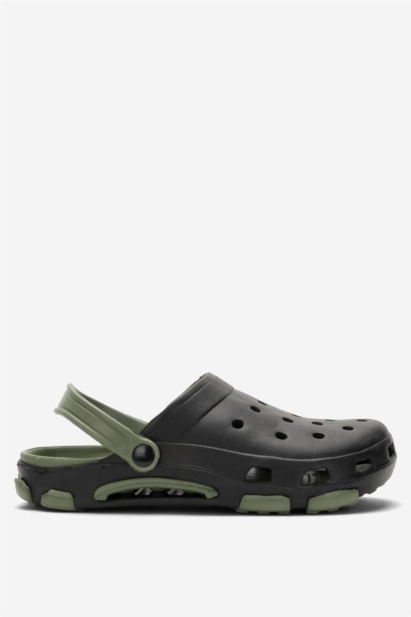 Unisex Çift Tabanlı Ortopedik Hemşire Doktor Aşçı Laboratuvar Deniz Havuz Terliği Sandalet SİYAH - YEŞİL - Image 1