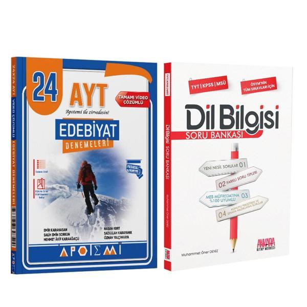 Apotemi AYT Edebiyat 24 Çözümlü Deneme ve AKM Dil Bilgisi Soru Bankası Seti 2 Kitap - Apotemi Yayınları - Image 1