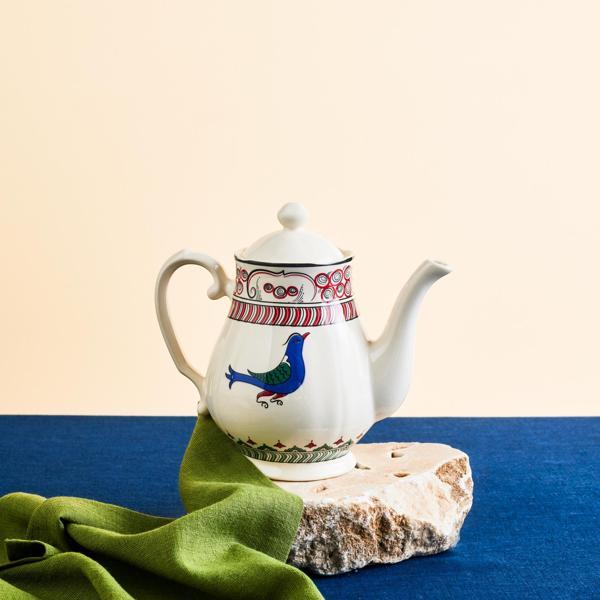 Karaca x Ömür Akkor İznik Kuş Demlik 965 ml - Image 1