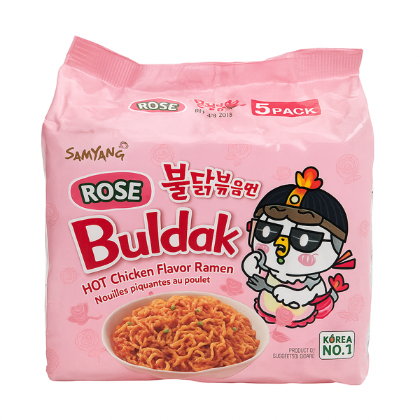 SAMYANG BULDAK ROSE HOT CHİCKEN FLAVOR RAMEN 5Lİ PAKET - Image 1