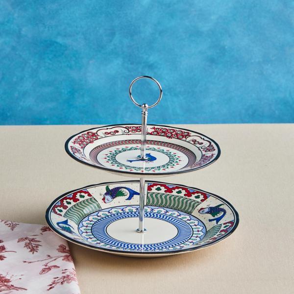 Karaca x Ömür Akkor İznik Katlı Kurabiyelik 26 cm - Image 1