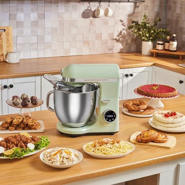 Karaca Mastermaid Chef Ultra D2000W Dijital Ekranlı Hamur Yoğurma Makinesi Cabbage Green 7L - Image 1