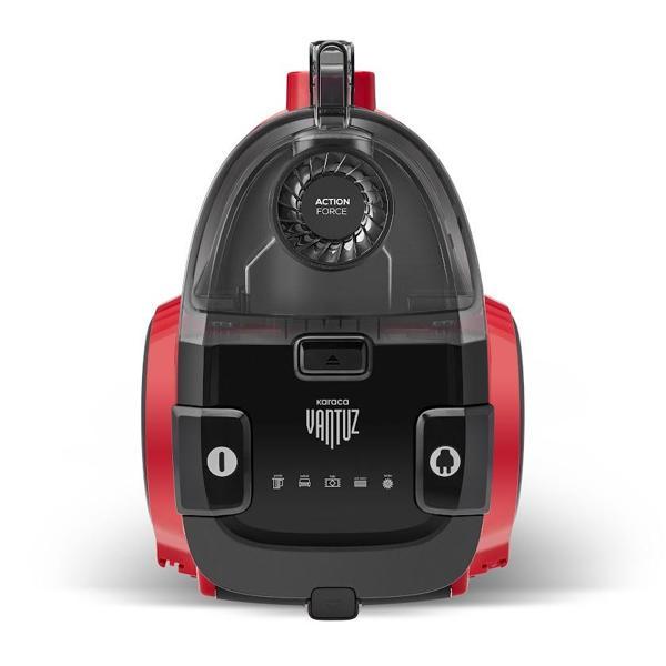 Karaca Vantuz Action Force X10 Toz Torbasız Elektrikli Süpürge Cherry Red - Image 1