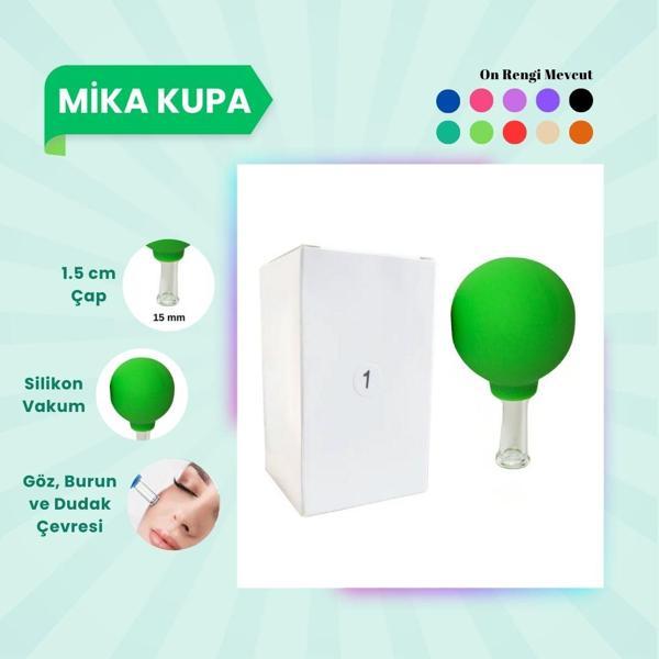 Silikon Vakumlu Mika Yüz Masaj Kupası No:1 Açık Yeşil - Image 1